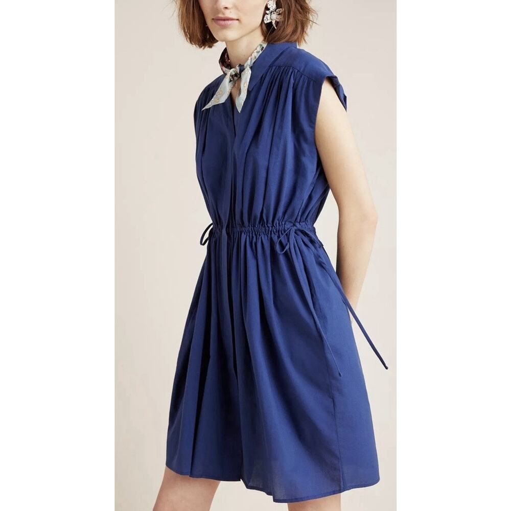 Gibson x Lili Wang Shirtdress Drawstring Waist Cotton Size S